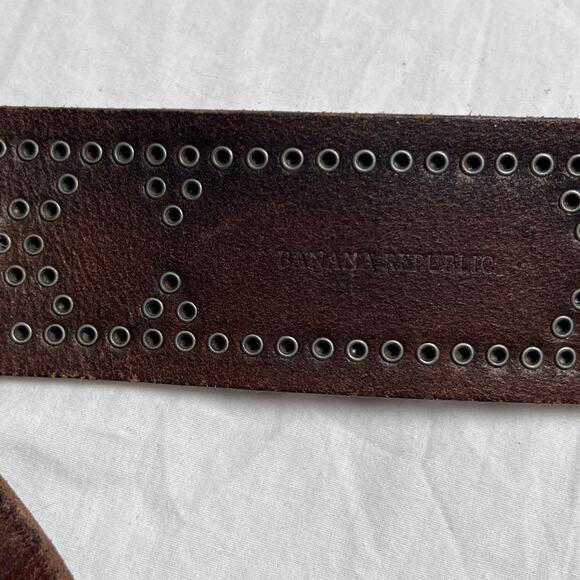 Banana Republic Studded Small 116872 Leather Belt Women's 35.3" - Picture 4 of 8